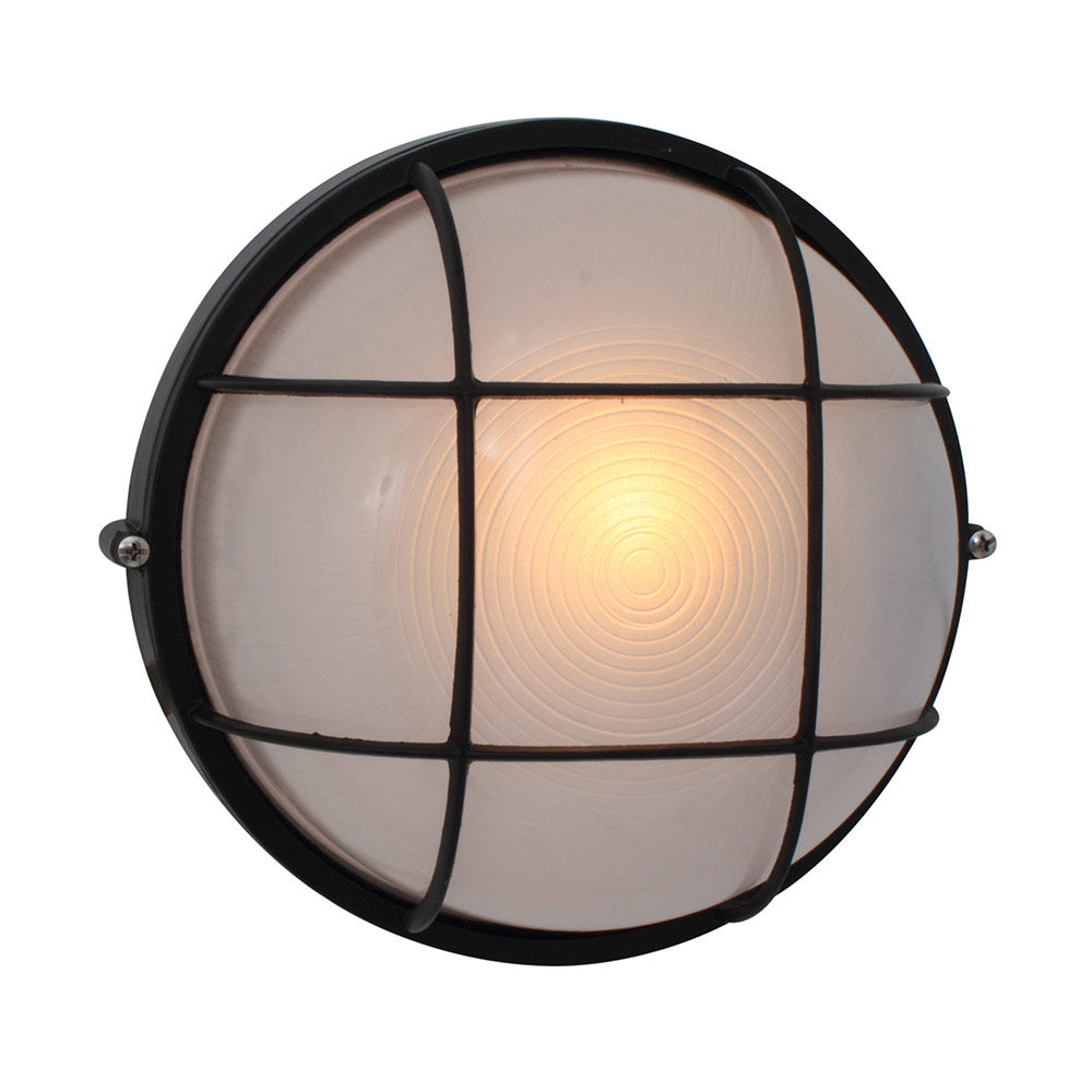 Round Large Grid B/Head 240mm Black 1x100w