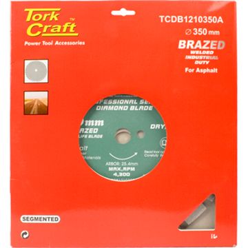 Diamond Blade Brazed 350 X 25.4Mm For Asphalt Tar