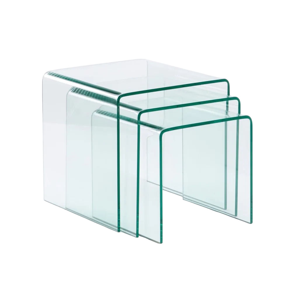 Vividitto - Clear Flute Reagul Glass Table
