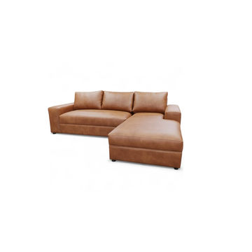 Chamberlin Leather Couch Windsor Tan Left SIDED