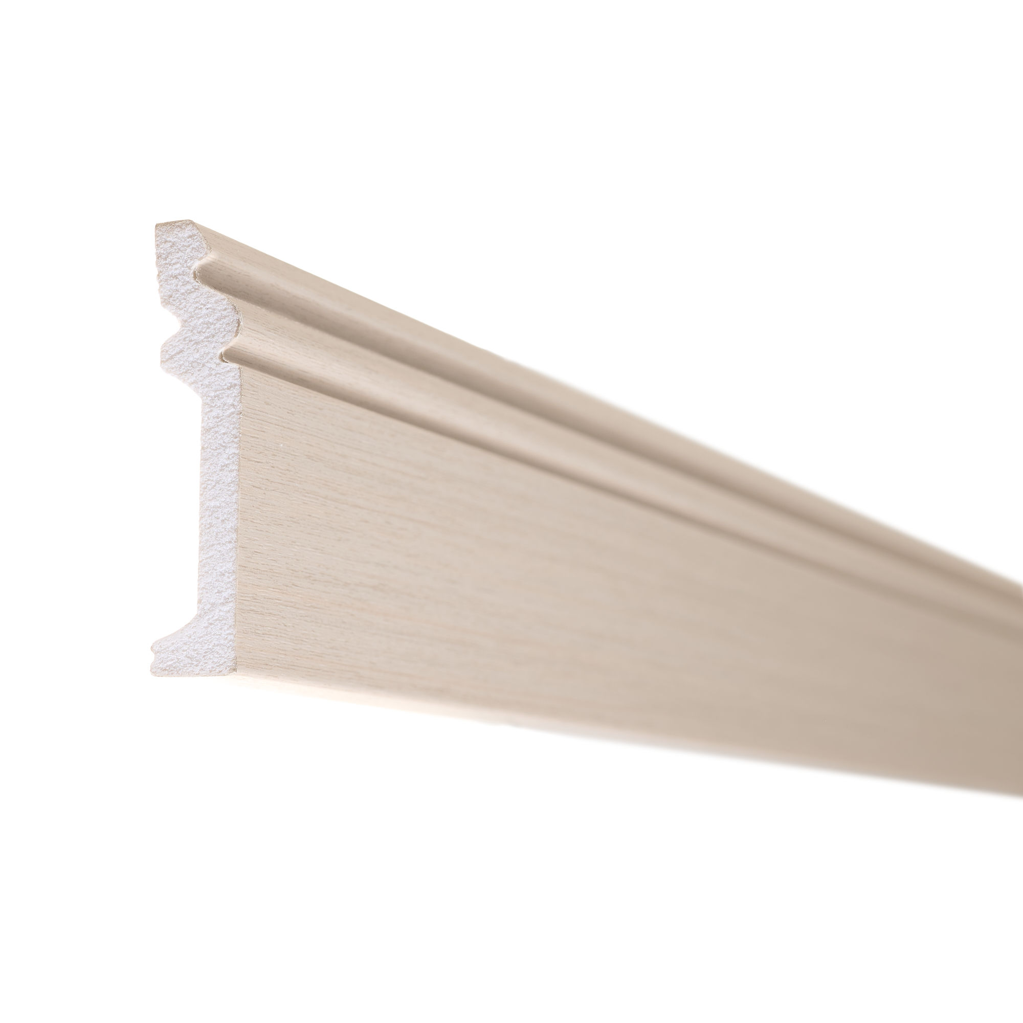 Polymer Skirting Plastic 80mm - Misty Ash 2400 x 80 x 2mm
