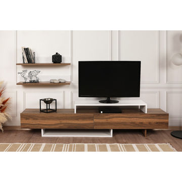 TV Unit Nirvana - White, Teak