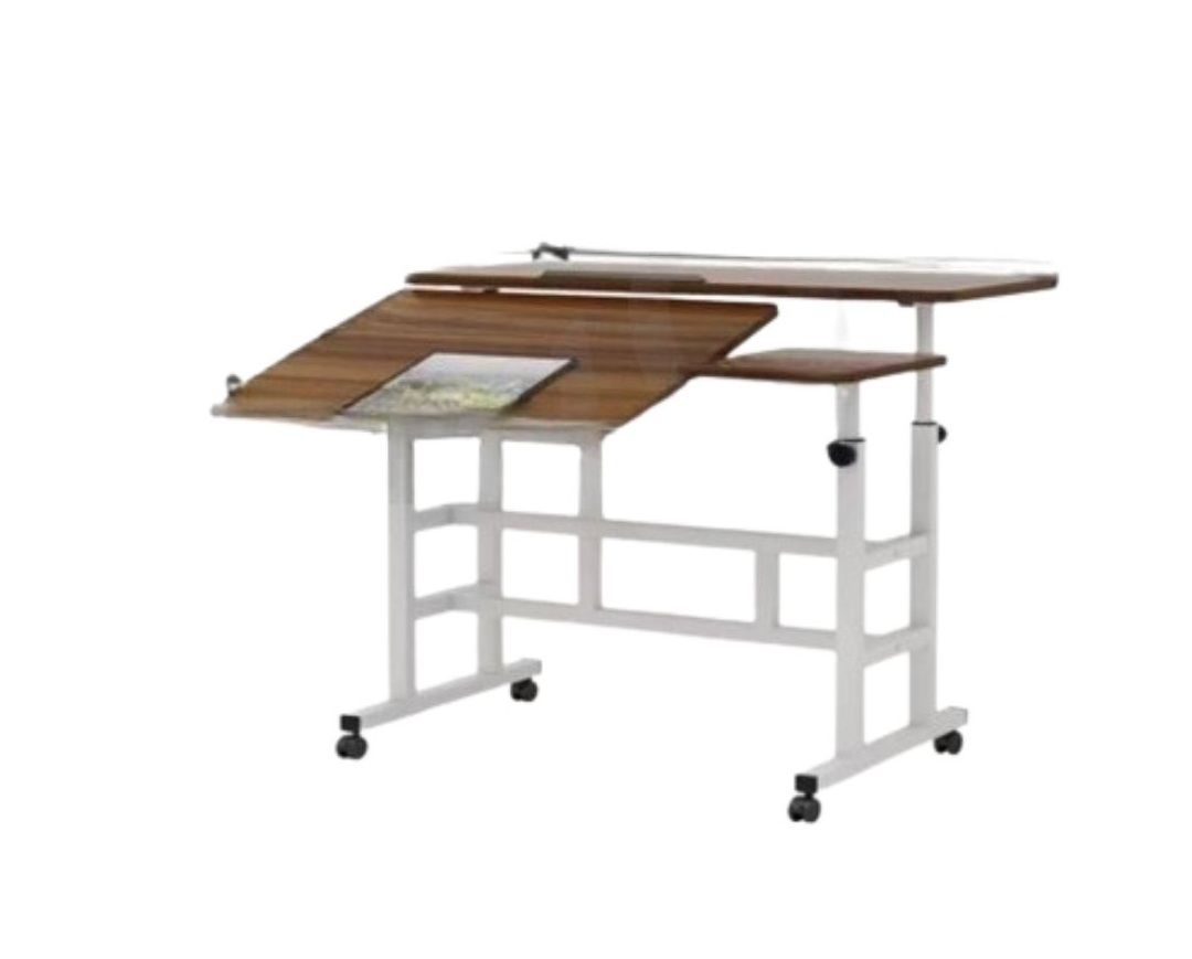 Adjustable Dual-Surface Desk-Brown