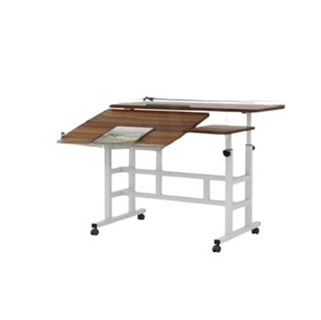 Adjustable Dual-Surface Desk-Brown