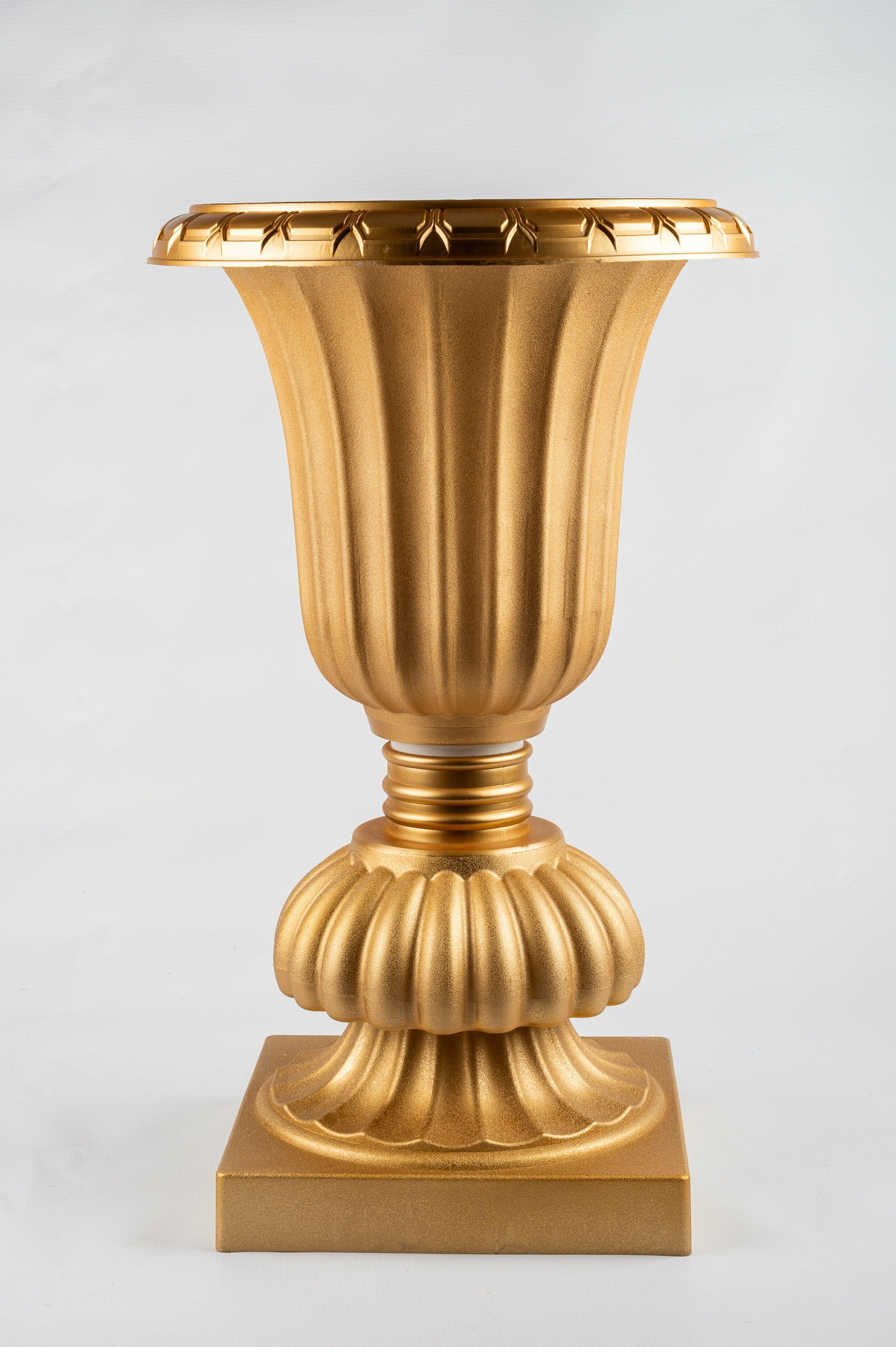 PLASTIC VASE GOLD 22X30X50CM