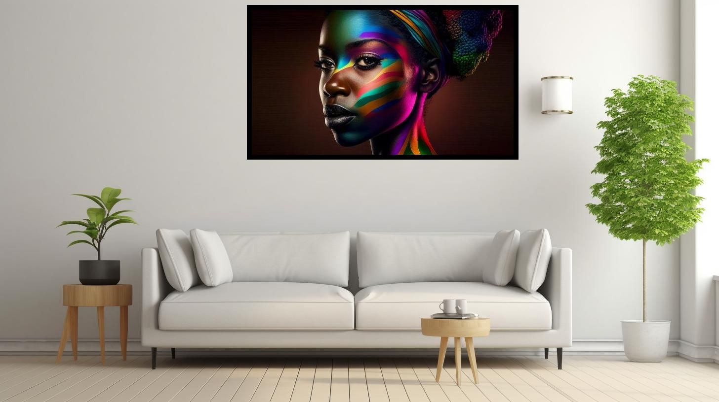 Canvas Wall Art - Girl Women Beauty Power - B1632 [120 x 80 cm]