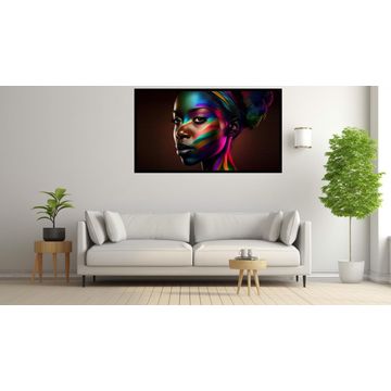 Canvas Wall Art - Girl Women Beauty Power - B1632 [120 x 80 cm]