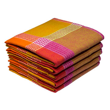 Bunty's Kitchen Towel - Design 2095 - 045x070cms - (05 Pc Pack) - Big Checks - Jasmine Green