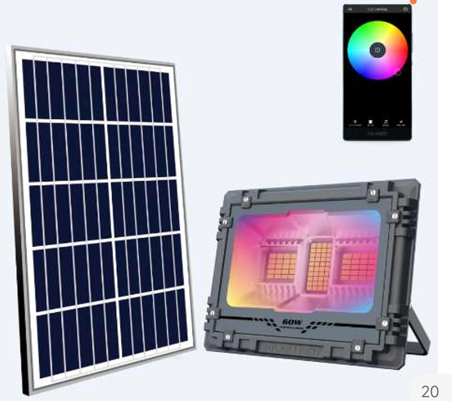 500w RGB Solar Flood Light