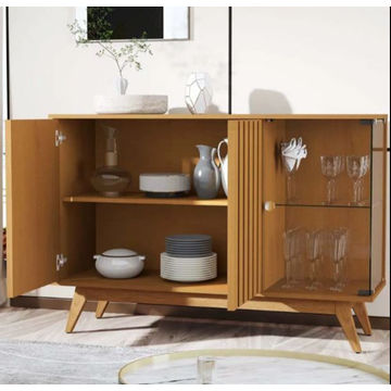 Açai Buffet With 3 Doors And 2 Shelves -Nature