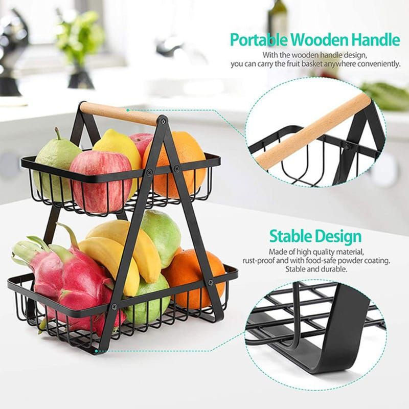 Fruit Vegetable Storage Basket With Wheels Kitchen Storage Rack 6-Tier  Fruit Vegetable Stackable Floor-Standing Movable Organizer Household  Storage