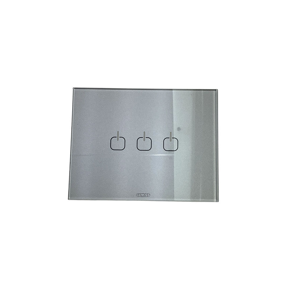 ACDC - Gewiss ICE TOUCH 3-Gang Cover Plate (Titanium)