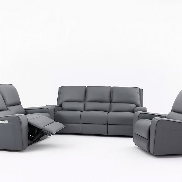 LBM FURN- 3-2-1 Bonded Leather Recliner Lounge Set