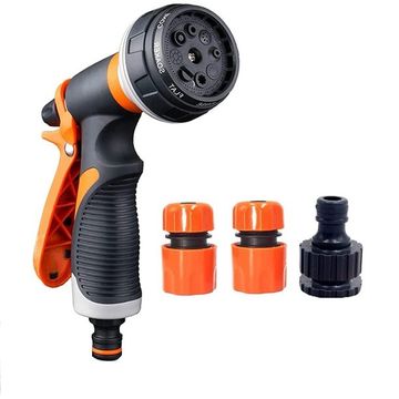 4pc Spray Gun Set - Water Sprayer And Hose Pipe Fittings