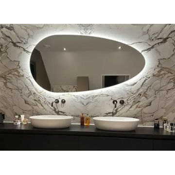 Gabriella Cool White Irregular Mirror 65cmx130cm