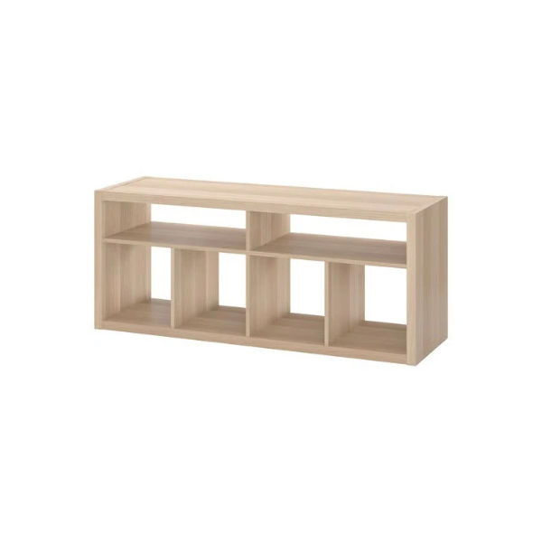 KALLAX TV bench, White stained oak effect, 147x60cm