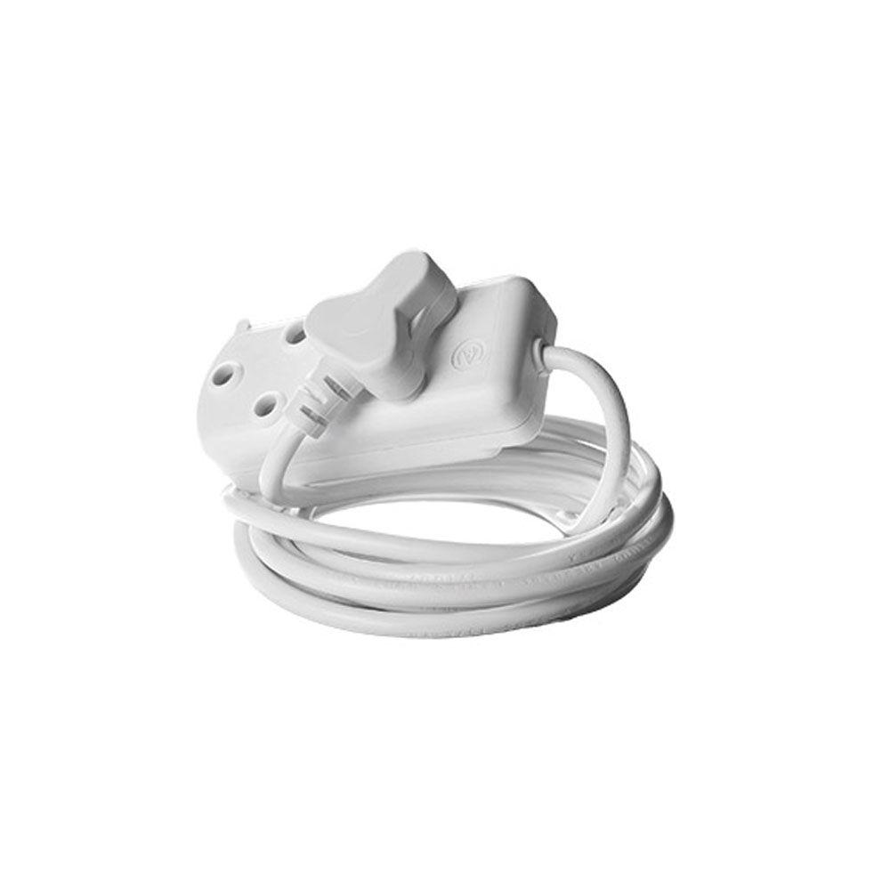 ACDC - 3m White Extension Cord 16a C/W Janus Coupler