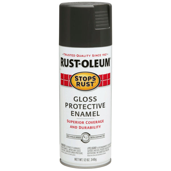 STOPS RUST ENAMEL SPRAY GLOSS CHARCOAL GREY
