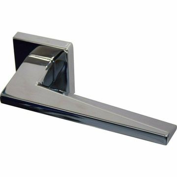 Solid brass italian slim lever handle on square rose