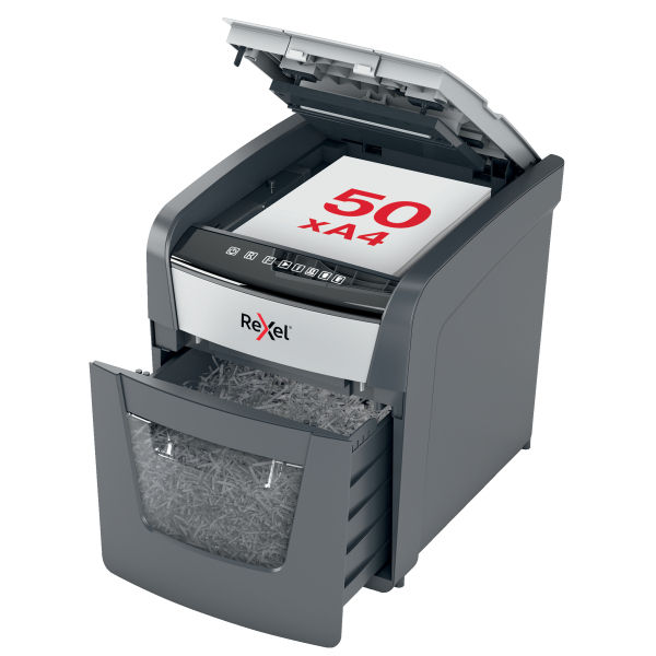 Rexel Optimum AutoFeed 50X Automatic Cross Cut P4 Paper Shredder
