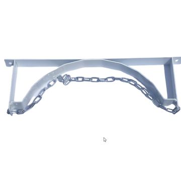 Wall Mounted Single LP Gas Cylinder Bracket - White