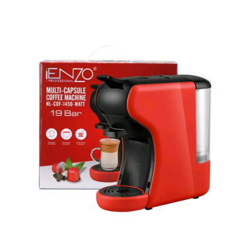 ENZO Italian Capsule Coffee Machine - Red & Black