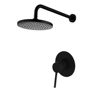 BTB016- Blackened Brass shower head and mixer
