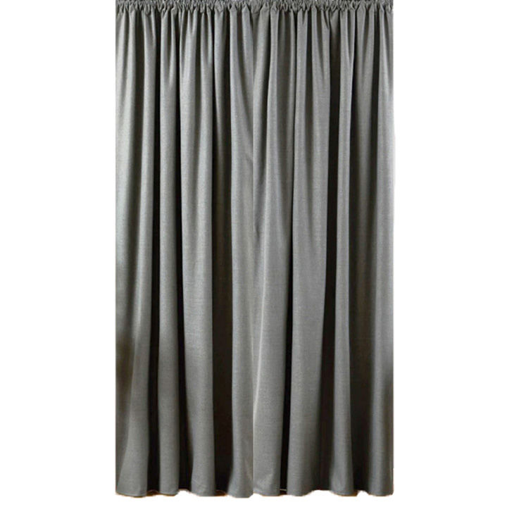 Matoc Designs Readymade Shorter Curtain - Blackout Grey - Taped - 140cm W x 160cm H