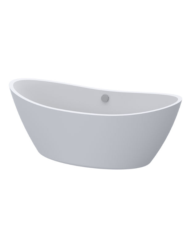 Home And Beyond Cancun White Chrome Filler Freestanding Bath 1685*790*600mm