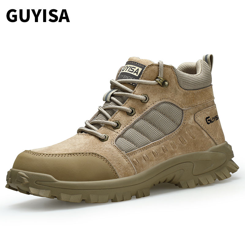 GUYISA Durable Steel Toe Safety Shoes - Anti-Smash & Puncture Resistant (size UK 9.5)