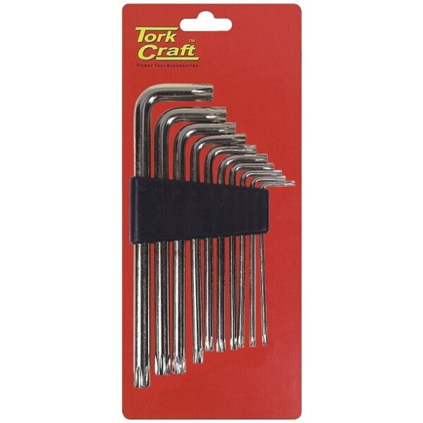10Pc Torx Key Set T9-T50  Cr-V Carded