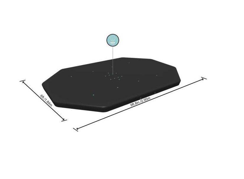 Bestway Frame Power Steel Pool Cover 3.05 x 2 x 0.84m