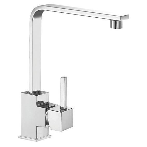 FRANKE Enix Square Kitchen Sink Mixer Tap Single Lever Chrome H30.3cm Spout Reach 22.5cm