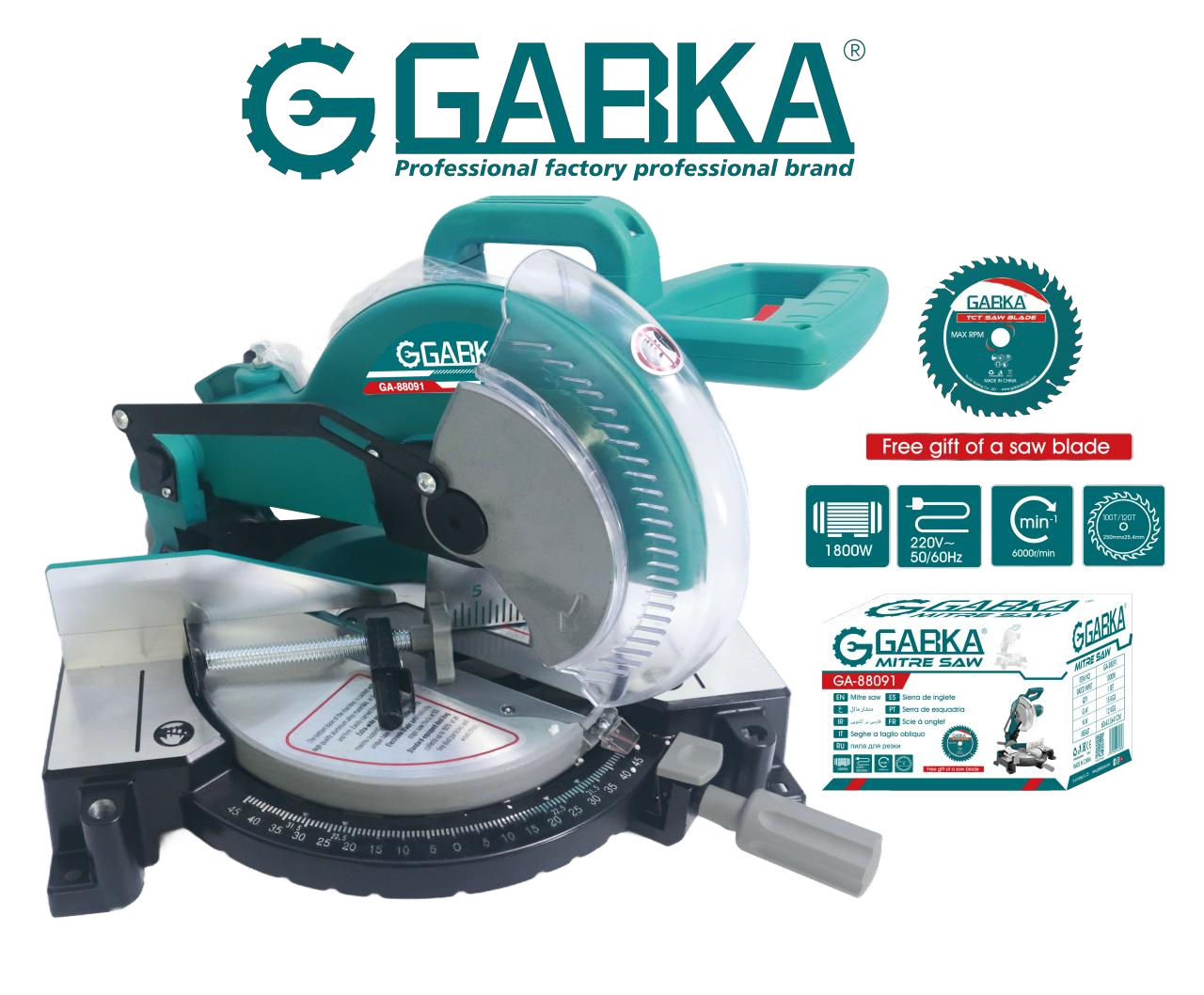 255mm Mitre Saw – 1800W Precision Cutting Tool for Wood, Carpentry & Joinery