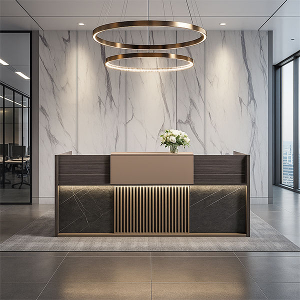 KC FURN-2m Bitman Reception Desk with LED Lights