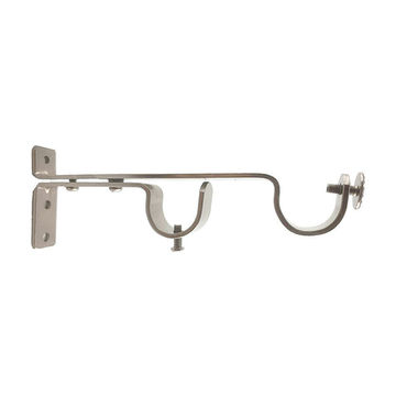 Matoc Designs 25mm/25mm Steel DOUBLE BRACKET Silver (Pack of 2)