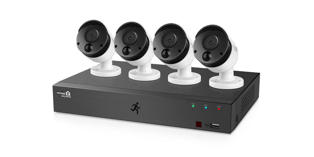Homegaurd 4 x Heat Sensing PIR CCTV Camera Kit