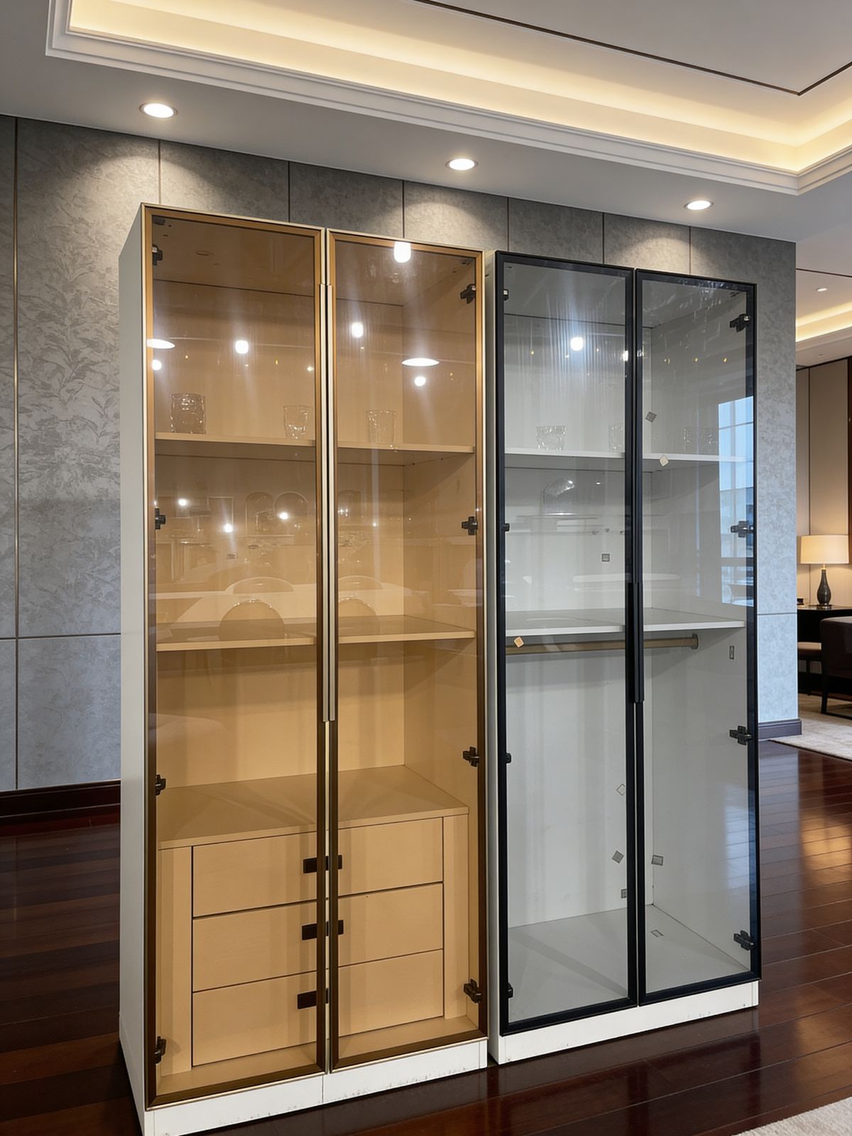 Gemini said Elegance Glass-Door Wardrobe Display Cabinet (One Unit)