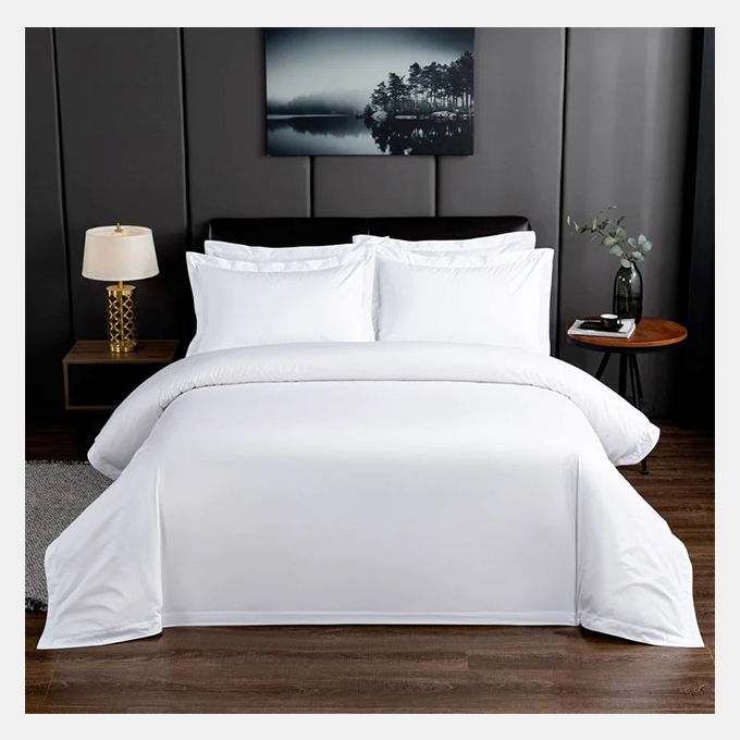 Egyptian Collection Soft Feel Oxford Duvet Cover SetOptical WhiteThree Quarter(01 Set)