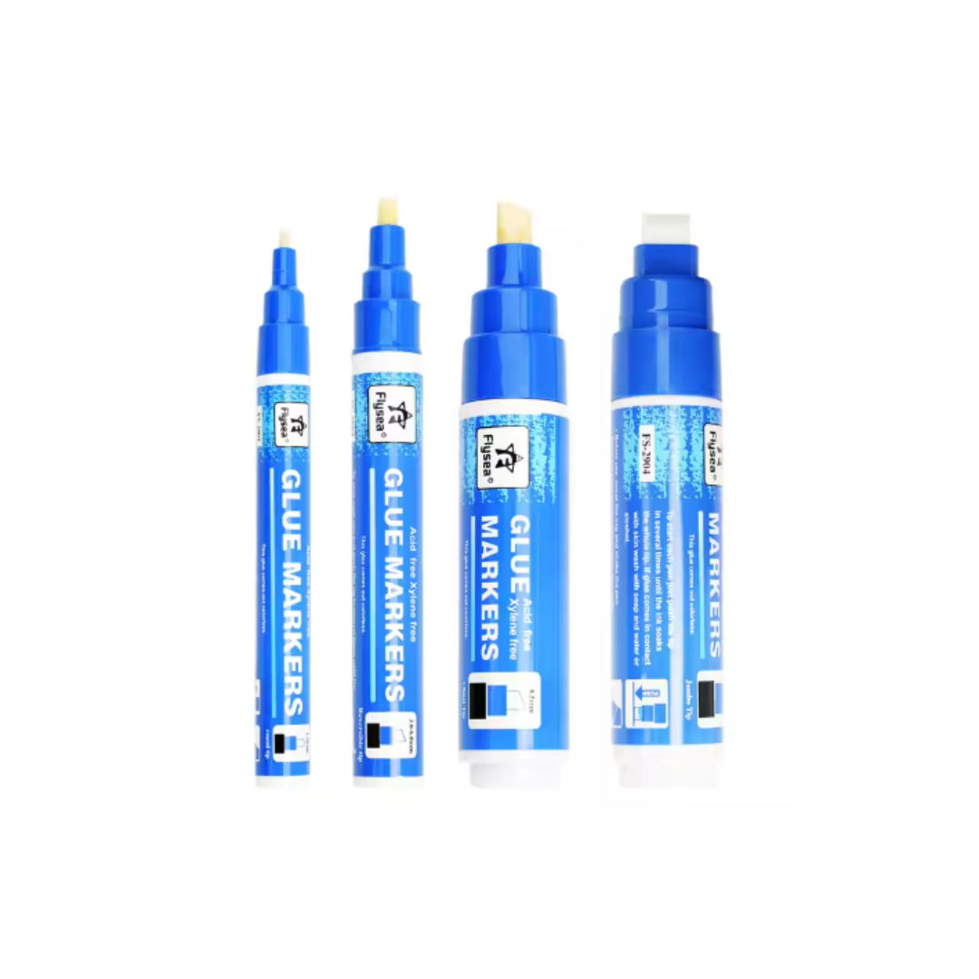 4 Pack Glue Marker Pen 1-10mm Tip