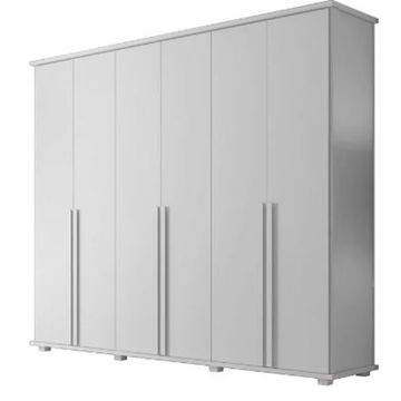 Everest Wardrobe 6 Doors 5 Drawers-White