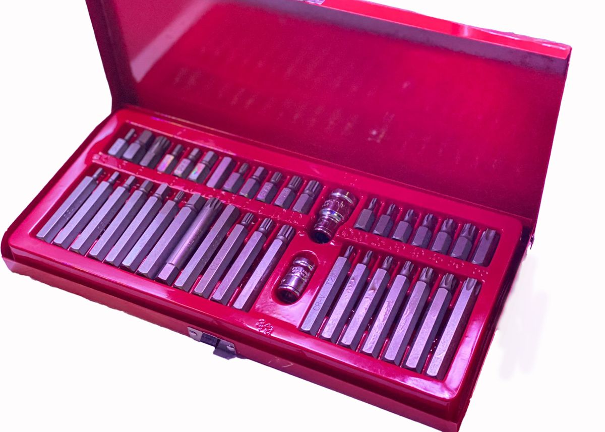 40 Piece Hex Spline Star Torx Socket Bit Set