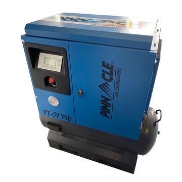 Air Compressor PINNACLE Rotary Screw 5Hp (3.7kw) 220V Energy Saving Variable Speed Drive