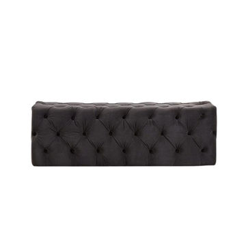Dia Tufted Rectangle Cocktail Non-Storage Ottoman - Black