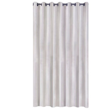 Matoc Readymade Curtain -Velvet -White -Eyelet -Lined -230cm W x 221cm H