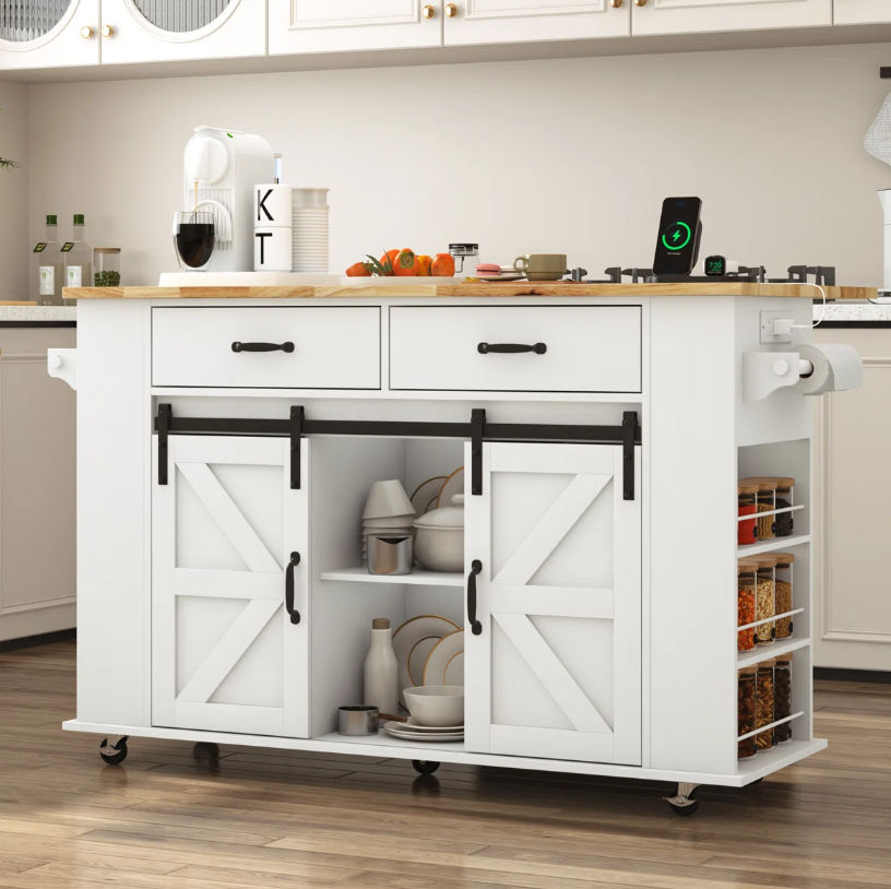 Greenline Interiors Denver Kitchen Island White