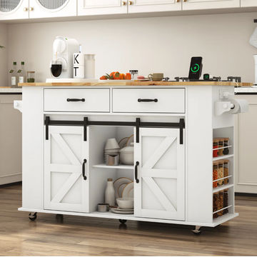 Greenline Interiors Denver Kitchen Island White