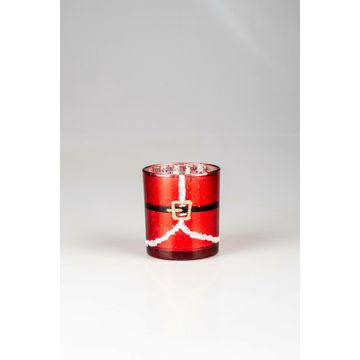 XMAS CYLINDER VASE 5.5CMX6.7CM
