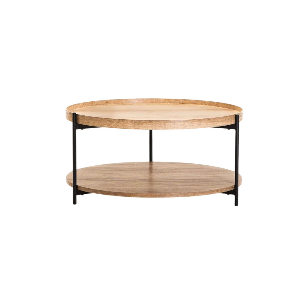 Vividitto - Irish 80cm Round Coffee Table - Oak