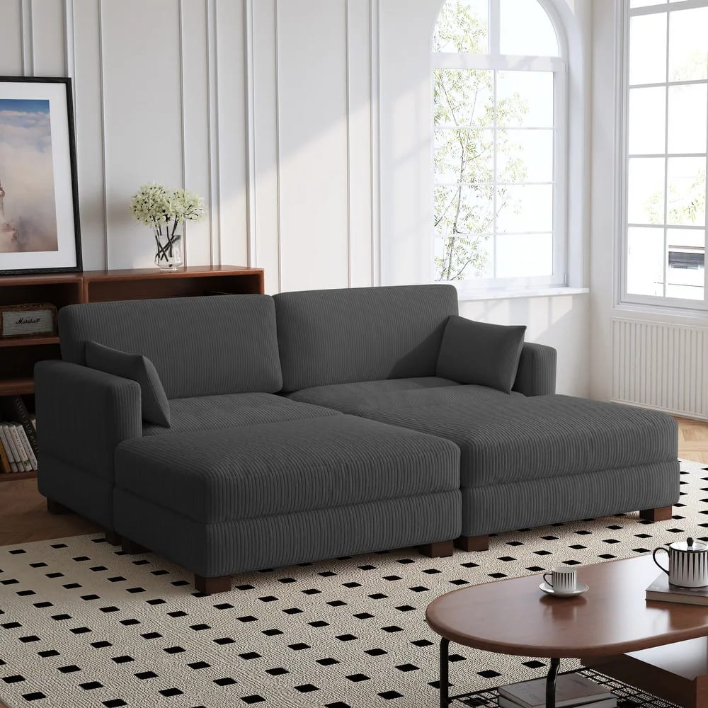 Colly II  Seater Modular - Corduroy - Grey